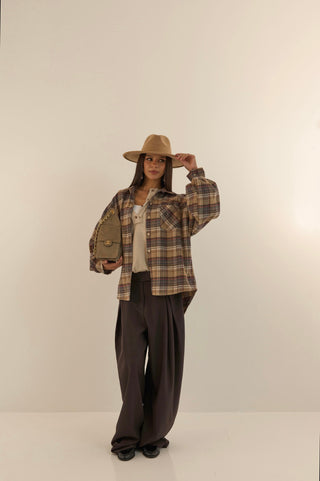 PANTALONE SARTORIALE OFFICE MARRONE