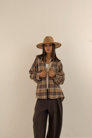 CAMICIA TARTAN RILEY BEIGE