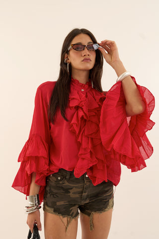 CAMICIA SAHARA ROSSO