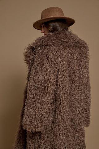 Eco Pelliccia LONG MONGOLIA BEIGE