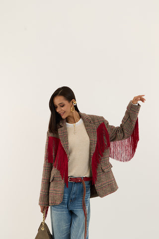BLAZER FRANGE ALABAMA INVERNO ROSSO