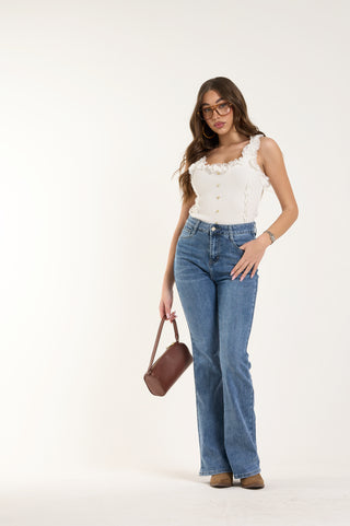 WHITE MINNIE PIZZO top