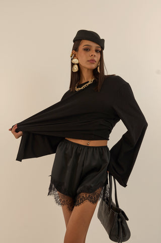 BLACK CULOTTE LINGERIE