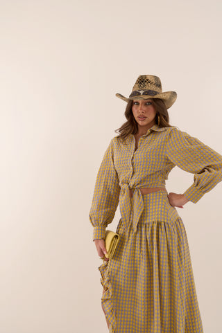 COORDINATO VICHY GIALLO