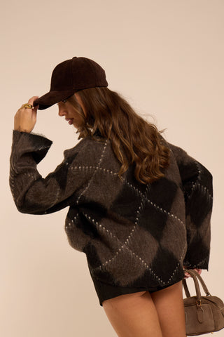 Maglione Oversize GREY ROMB