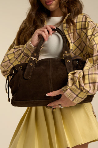 BRUN FONCÉ SUEDE BIG BAG