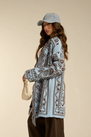 Cardigan Jacquard BLUE