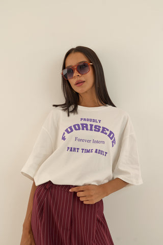 T-SHIRT FUORISEDE VIOLA