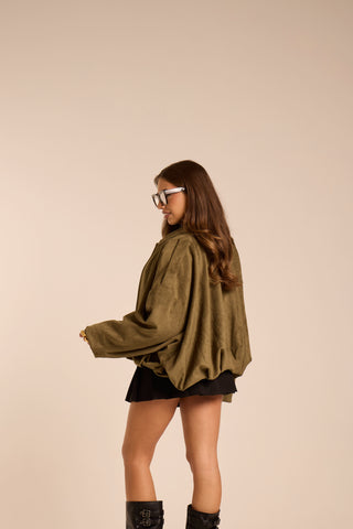 Bomber in suede BRUNA