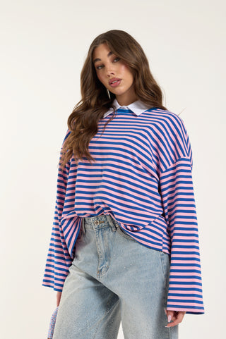 Maglia squadrata a righe MARTINA