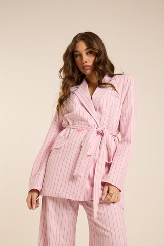 Completo gessato PINK ALEXANDRA