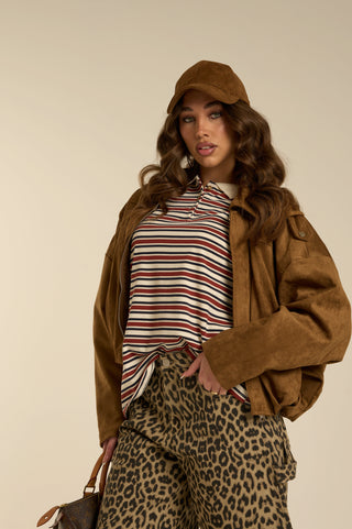 Bomber in suede BRUNA CAMMELLO