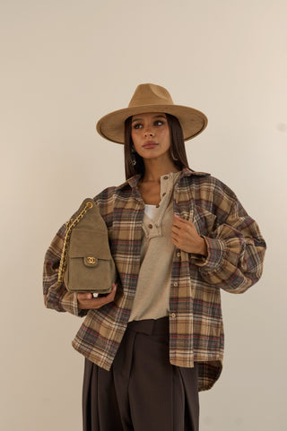 CAMICIA TARTAN RILEY BEIGE