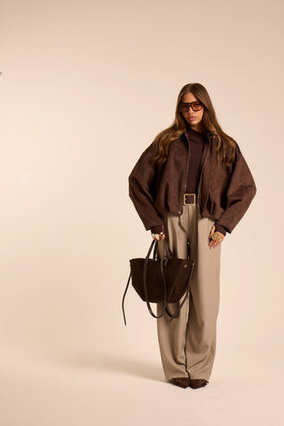 Bomber in suede BRUNA