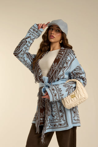 Cardigan Jacquard BLUE