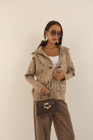 CARDIGAN ZIP RANGER BEIGE