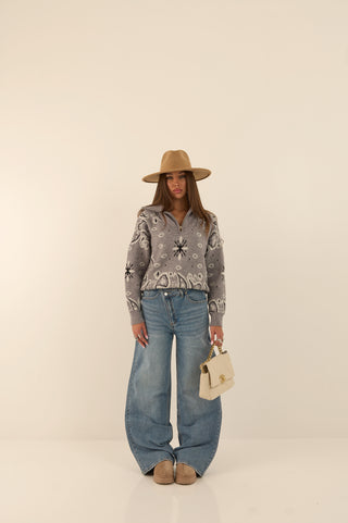 MAGLIONE ZIP RANGER GRIGIO