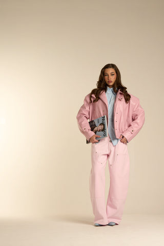 PINK GLOSSY BOMBER