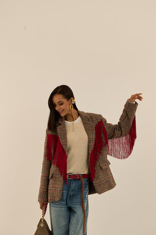 BLAZER FRANGE ALABAMA INVERNO ROSSO
