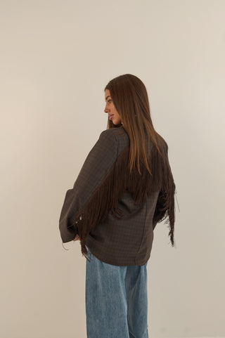 BLAZER FRANGE ARIZONA MARRONE