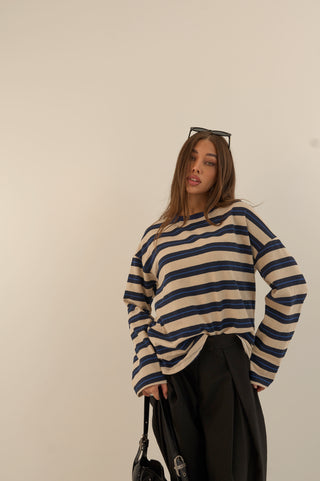 MAGLIA OVERSIZE BLU COLLEGE
