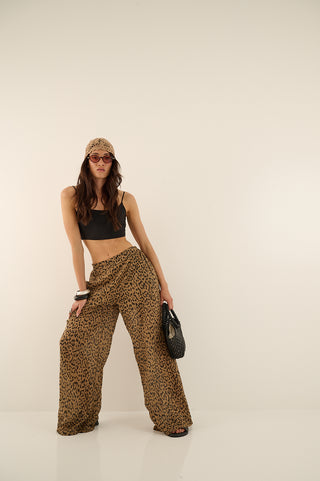 PANTALONE PALAZZO ANIMALIER