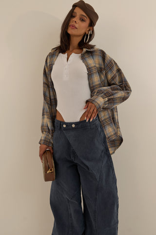 OVERLAP DENIM JEANS