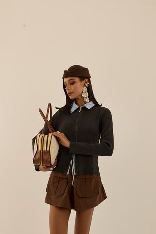 MAGLIA DOUBLE ZIP MIMI'