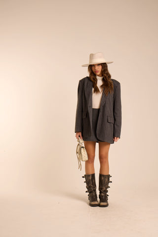 Completo gessato in flanella Marylin