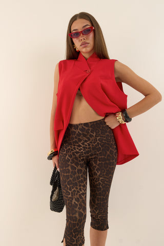 SECOND SKIN CAPRI LEOPARDATO