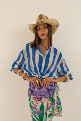 CAMICIA TUCSON RIGHE BLU
