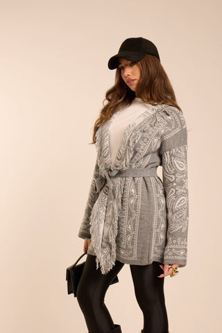 Cardigan Jacquard Grey