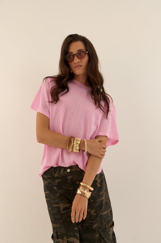 T-SHIRT con spallina imbottita COTTON PINK
