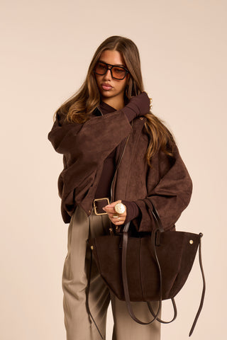 Bomber in suede BRUNA