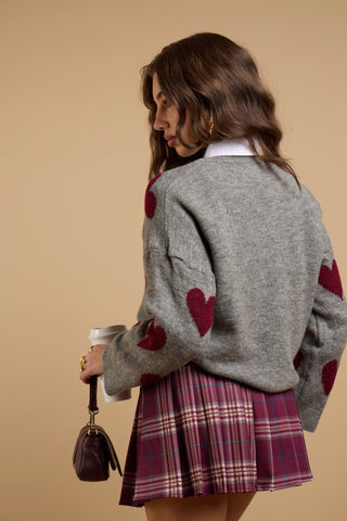 Pullover BURGUNDY HEART