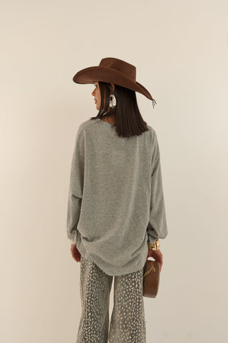 MAGLIA MANICA LUNGA ESSENTIAL GRIGIO