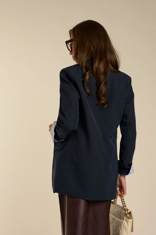 Blazer monopetto oversize DARKBLUE
