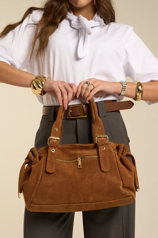 CARAMEL SUEDE BIG BAG