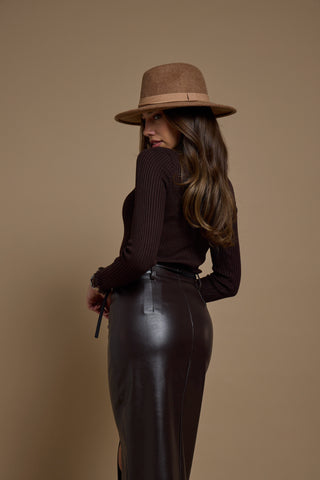 Longuette in pelle AUTUMN