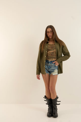 CAMICIA OFF VERDE