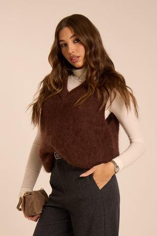 Maglione smanicato MOHAIR
