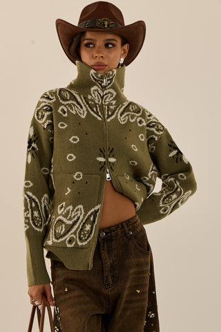 CARDIGAN ZIP RANGER VERDE