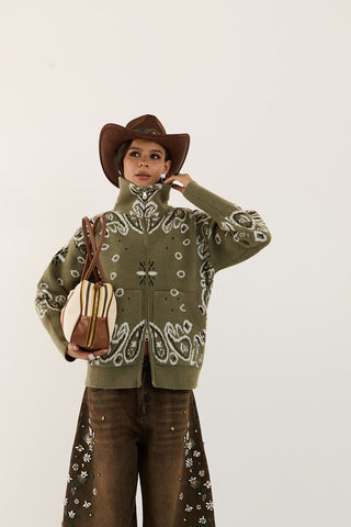 CARDIGAN ZIP RANGER VERDE