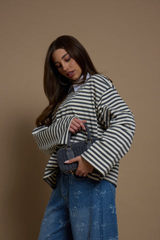 Maglia squadrata a righe MARTINA