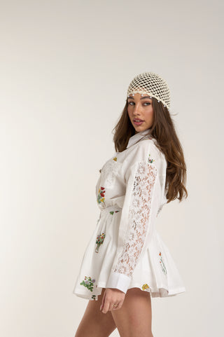 COO-SET CAMICIA DOLCE FIORITURA