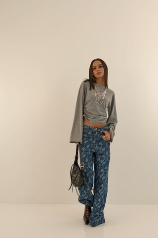 CAMO BLUE DENIM JEANS