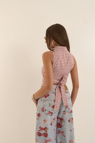 CAMICIA SMANICATA RED VICKY