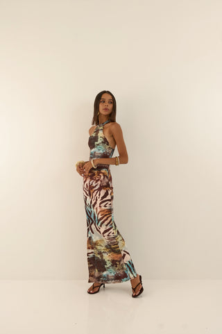 ABITO LUNGO ZEBRE'