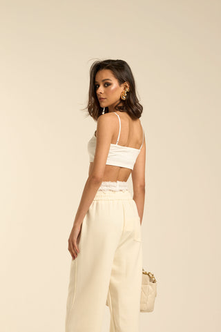 PIZZO CREAM TROUSERS