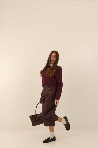 CARDIGAN BURGUNDY ADELE